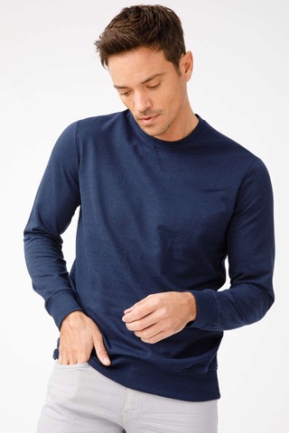 Igs İgs Erkek Lacivert Modernfıt / Ekstra Dar Kalıp Bisiklet Yaka Sweatshirt Lacivert