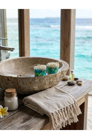 Kabak Lifli Sabun Okaliptuslu Firuze Taşlı Wellness Spa Peeling Sabunu