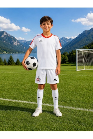 Alexandergardi Çocuk Futbol Ve Antreman Şortu Kırmızı - Beyaz