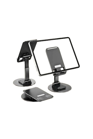 Vos Versa Telefon İle Tablet Standı Masaüstü Kaymaz Metal Kasalı 360 Derece Dönebilir Ve Katlanabilir Vk1013-316