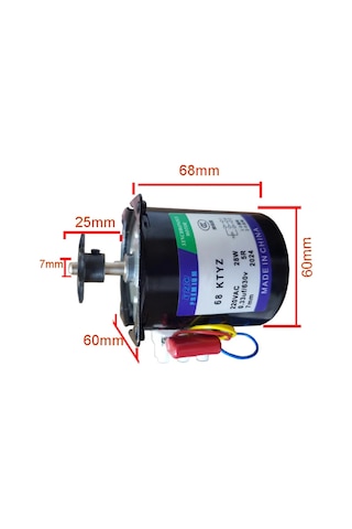 Kuluçka Çevirme Motoru 28w 7mm - 5rpm - 220 V - 100 Kg Kuluçka Motoru