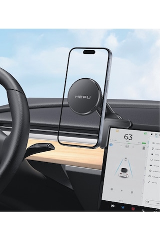 Hepu Hp-a38 Magsafe Araç Tutucu Güçlü Mıknatıs, 360 Dönebilen Başlık, Multimedya Ekranlara Uyumlu