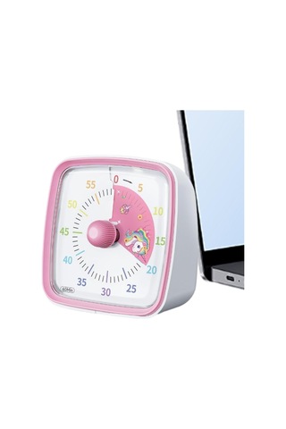 Yunbaoit Sevimli Unicorn Tasarımlı Mekanik Mutfak Zamanlayıcı 60 Dakika Ayarlı Timer Kaymaz Taban, Çocuklar Ve Mut