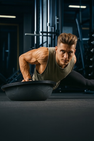 Evapera Yeni Nesil Modern Uluslararası Standartlarda Denge Mobilite Pilates Bosu Ball Aleti Topu 58cm Pembe