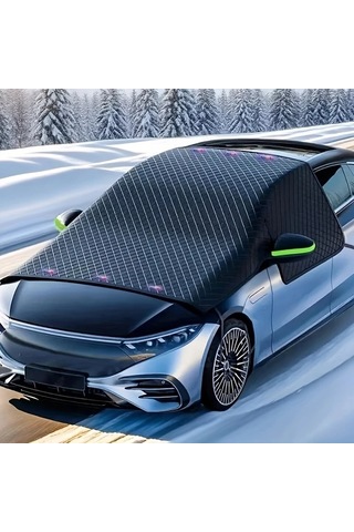 Elmpaly Araba Kar Örtüsü Oksford Kumaş Yeşil Kulak 6 Mıknatıslı