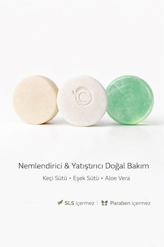 Kuru Ve Hassas Ciltler İçin Besleyici 3 Lü Doğal Sabun Bakım Seti Keçi Sütü