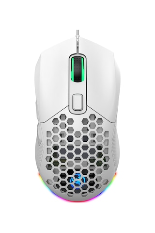 Springsun X300 Rgb Programlanabilir 6 Düğmeli Oyun Faresi - 7200 Dpı, Makro Kayıt, Ergonomik Tasarım Beyaz 001