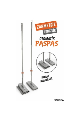 Otomatik Mop, 5 Adet Bez Hediyeli ,yüzey Temizlik Havlusu İle Uyumlu, Kolay Mop, 32 Cm