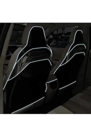 3 Metre 12v Beyaz İp Neon İp Led Araç İçi Neon Led
