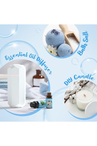 Salking Temiz Uçucu Yağ Seti, 6 X 10 Ml Aroma Terapi Koku Yağı, Doğal Ve Katkısız
