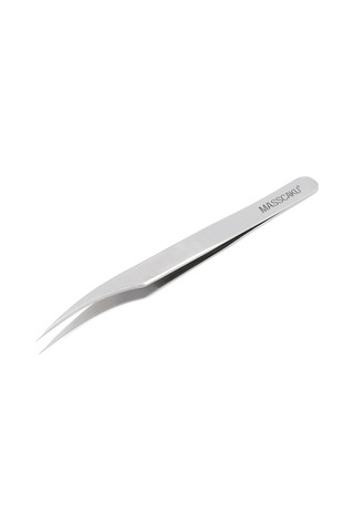 Hassas Kaş Cımbız - Pürüzsüz Bakım İçin Hizalanmış İpuçları İle Sakal Sökücü Curved Nose Pliers