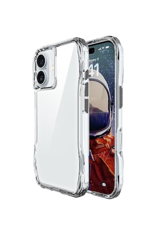 Apple Uyumlu iPhone 16 Kılıf Şeffaf Tam Koruma Sağlayan Airbagli İncek Kapak Şeffaf