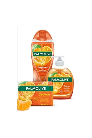 Palmolive Mandalina Kokulu Duş Jeli 500 Ml, 4x90 Gr Sabun, 500 Ml Sıvı Sabun