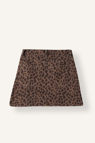 Defacto A Kesim Desenli Normal Bel Gabardin Mini Etek I8083ax26aubk81 Siyah-bk81