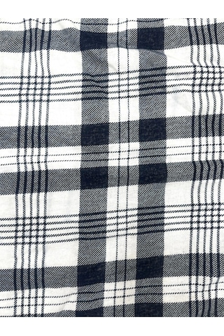 Desenli Penye Diz Altı Büyük Beden Anne Kadın Kapri Lacivert Büyük Ekose