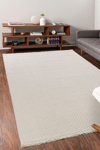 Bukleli Yumuşak Shaggy Modern Halı Yolluk Oturma Odası Salon Koridor Çocuk Odası Mutfak Halısı Bej