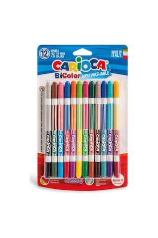 Carioca Çift Renkli Süper Yıkanabilir Keçeli Kalemi 24 Renk 4226