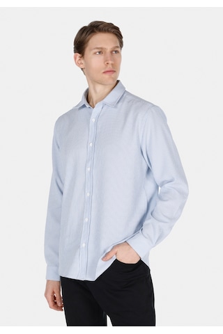 Colin's Colins Regular Fit Shirt Neck Çizgili Erkek Mavi Uzun Kol Gömlek Cl1072092 Cl1072092 Q1.v2 Lbl Açik Mavi