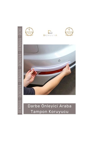 Tamponkoruyucu Karbon Desenli Beyaz Çizilmez Esnek Darbe Emici Kaliteli Araba Tampon Koruyuc