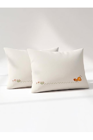 Kanz Pamuklu 2'li Bebek Yastık Kılıfı 35x45 Cm - Turuncu