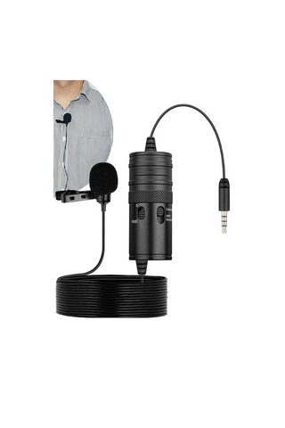 M1 Uyumlu Yaka Mikrofonu Dslr Cep Telefonu Pc Uyumlu Profesyonel Pilli Cızıltı Yapmayan Mikrofon