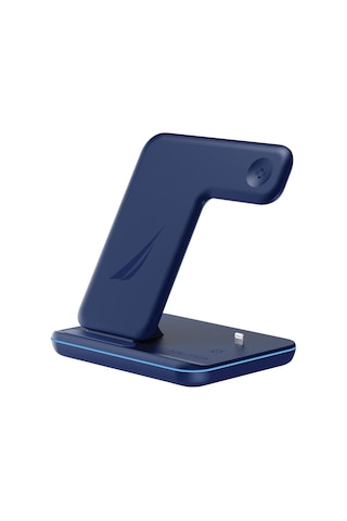 Nautica CH400 Apple Uyumlu iOS 3'in 1 Magsafe 15W Hızlı Şarj istasyonu Navy