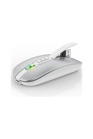 Suntek Pc Dizüstü Tablet Için Mini Fare Sessiz Şarj Gümüş