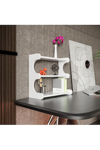 Alpa Ev Mobilya 3 Katlı Tezgah Üstü Mutfak Rafı, Baharatlık Ve Modern Düzenleyici Tasarım Beyaz
