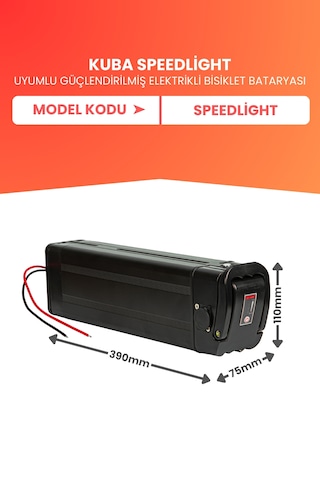 Kuba Speedlight Uyumlu 36v 20ah Yüksek Kapasite Batarya