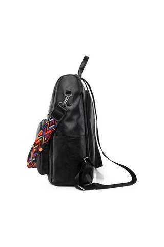 Kadın Sırt Çantası Kore Tarzı Hırsızlığa Karşı Moda Büyük Kapasiteli Eğlence Seyahat Öğrenci-siyah Siyah