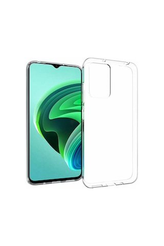 Xiaomi Redmi Note 11E ile Uyumlu Kapak 1mm Süper Silikon Şeffaf Kılıf