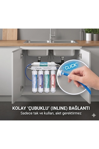 Cascada Su Arıtma Filtresi Inline Çubuklu 4'lü Ön Filtre Seti