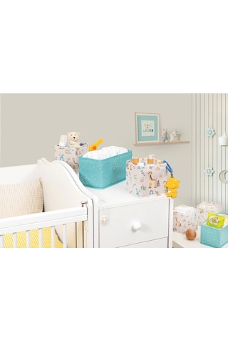 Baby 3'lü Kullanışlı Çekmece Düzenleyici Çok Amaçlı Organizer Kutu Yeşil Lisinya