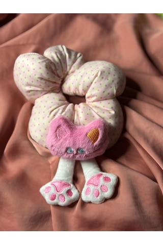 Figürlü Simit Toka - Eğlenceli Topuz Tokası - Dev Toka - Çılgın Saç Tokası Açık Pembe