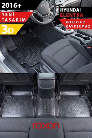 Hyundai Elantra 2016+ 3d Havuzlu Paspas Tam Uyumlu Su Geçirmez, Kaymaz