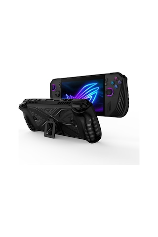 For Asus Rog Ally X Game Console Tpu Protective Case With Stand Black