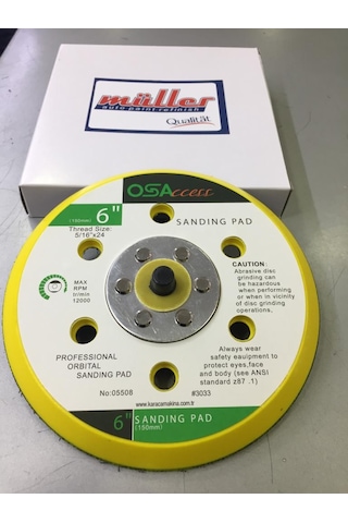 Müller 6 Delik Zımpara Tabanı Kalın 150 Çap