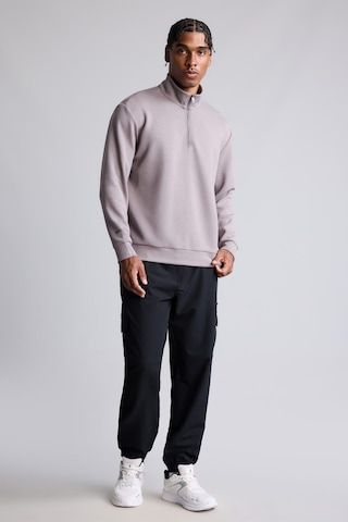 Defacto Ultra Yumuşak Standart Fit Dik Yaka Yarım Fermuarlı Modal Basic Sweatshirt H6165ax26augr539 Gri-gr539