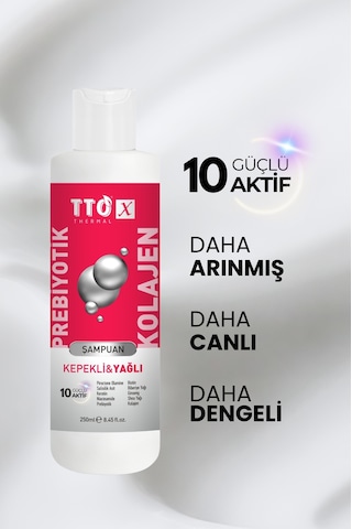 Tto-x Prebiyotik & Kolajen Kepekli Ve Yağlı Saçlar Şampuan 250ml Tüm Saçlar