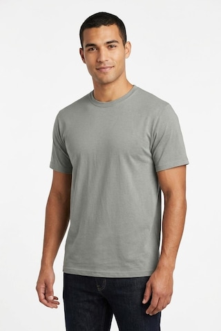 Uki Gri Bisiklet Yaka Basic T-shirt