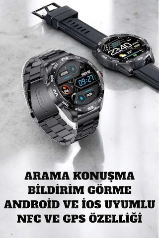 Akıllı Saat Arama Cevaplayan Titreşim Özelliğiyle Bildirim Görebilen
