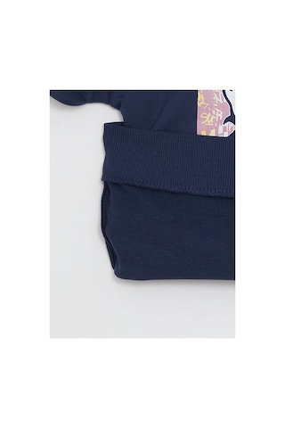 LC Waikiki Bisiklet Yaka Nostaljik Maymun Baskılı Uzun Kollu Erkek Çocuk Sweatshirt NAVY