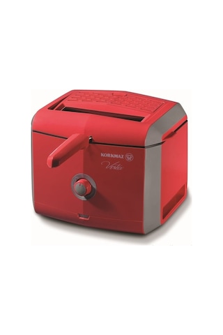 Korkmaz A486-02 Vertex 900 W Fritöz Kırmızı