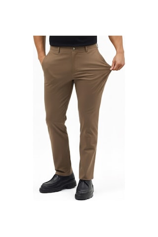 Erkek Motion Streç Kumaş Relaxed Beli Lastikli Jogger Pantolon Kahverengi M701-r0140002-05 Kahverengi