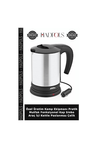 Özel Üretim Kamp Ekipmanı Pratik Mutfak Fonksiyonel Kap Sinbo Araç İçi Kettle Paslanmaz Çelik