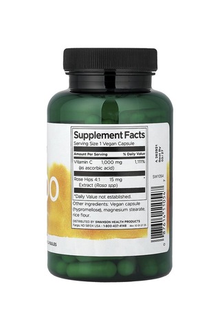 Takviye Swanson Vitamins, C-1000, 90 Vegan Capsules