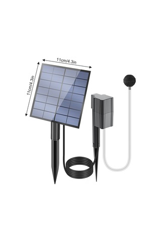 Dofolink Güneş Enerjili Havalandırıcı Pompa 2.5w/7v 0.6l/dk - Akvaryum, Havuz, Su Bitkileri İçin Toprak Çivi Ve Baloncuk Taşı İle Dış Mekan Kullanıma Uygun Pil Yok