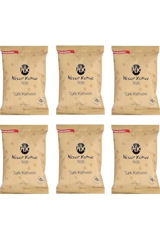 Hisar Kahve Türk Kahvesi 100 Gr X 6 Adet Öğütülmüş