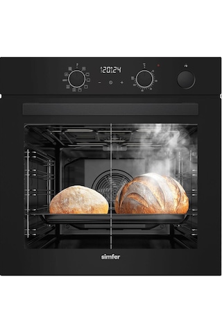 Simfer 8244 11 Fonksiyon Steam Master Ankastre Fırın Siyah Cam Dijital