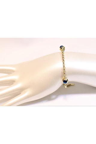 Altın Nazar Boncuklu Künye Guler1002592 Sarı Altın